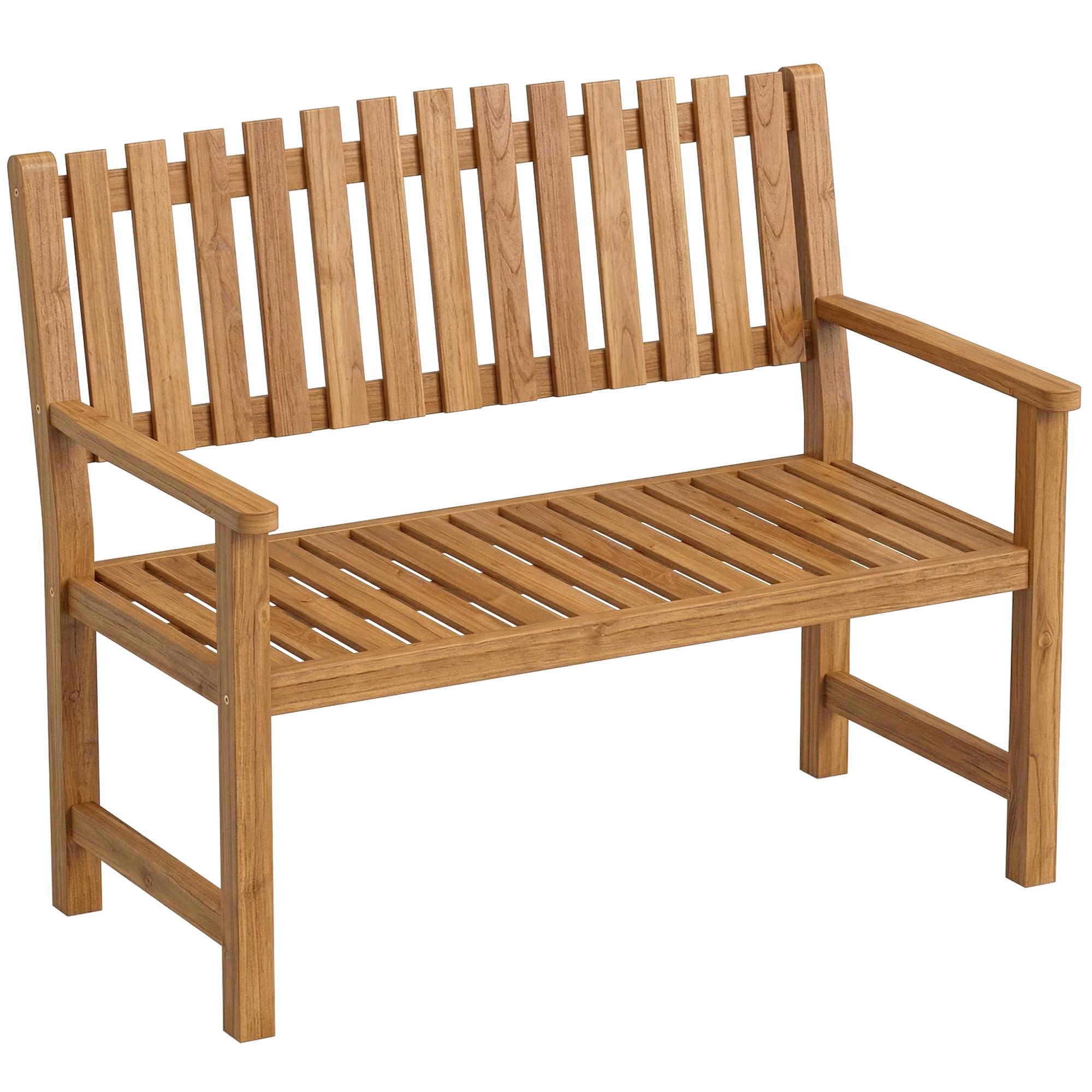 Garden Bench 2-Seater Weatherproof Wooden Bench