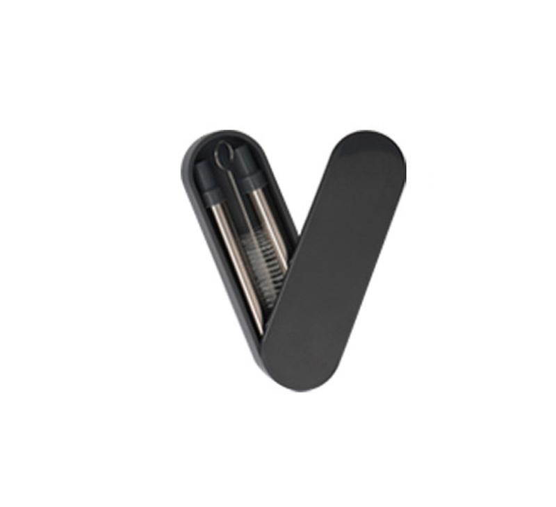 Food Grade 304 Stainless Steel Drinking Straws Portable Collapsible Reusable Straw Set with Cleaning Brush
