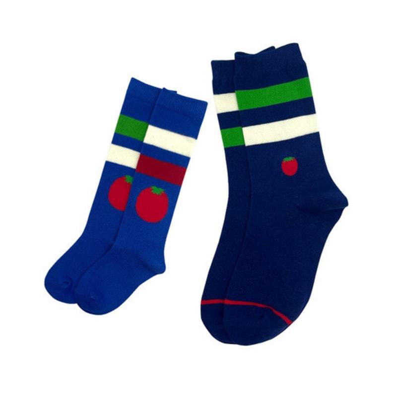 

PINZLE [PINZLE X IHM] Family Socks - Tomato (Blue) Kids