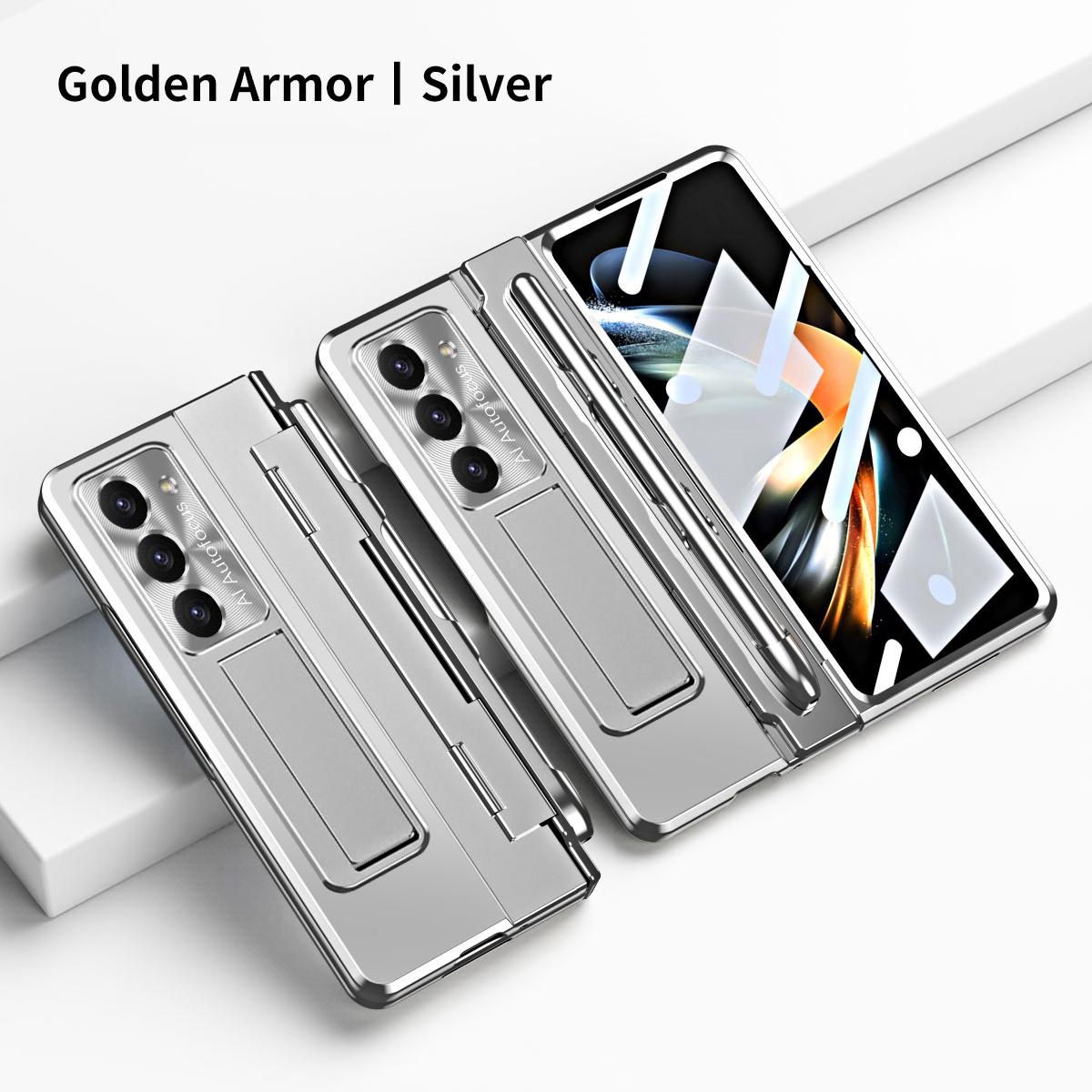 

Чохол для Samsung Galaxy Z Fold 7 6 5 4 з кріпленням для ручки, з плівкою для екрану зі скла, захисною кришкою шарніра For Galaxy Z Fold 7
