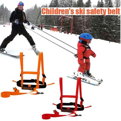 Adjustable Children Ski Training Belt Safety Traction Harness Rope Outdoor Winter Sports Skiing Training Shoulder Belt Harness