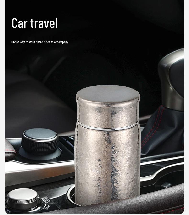 Premium Insulated Pure Titanium Tea Cup – Portable, Engraved, Customizable Gift