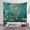 1pc  Landscape Oil Painting Almond Blossom Printed Tapestry Home Decoration Wall Carpet Wall Decoration