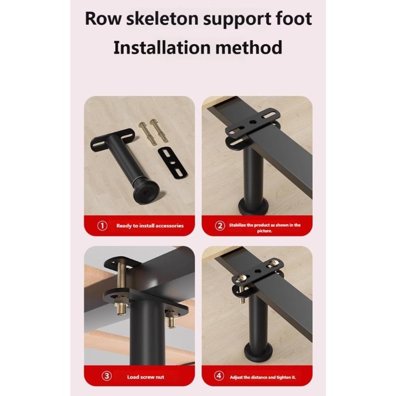 Strong Steel Adjustable Furniture Support Column Not Slip Designs Support Brackets for Home Office Stability Use