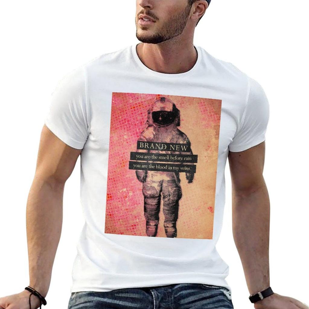 You are the smell before rain  you are the blood in my veins - Print. T-Shirt man t shirt cotto