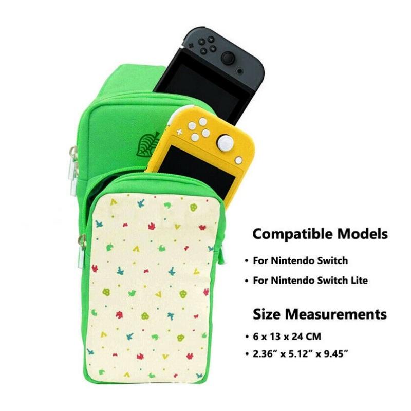 Storage Bag Canvas Travel Carry Protective Shoulder Pack Game Accessory For Ns Switch / Switch Lite