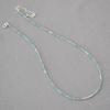 Healing Department Fashionable, Fresh and Elegant Niche Original Simple Sea Blue Treasure Real Stone Beaded Fine Necklace Collarbone Chain