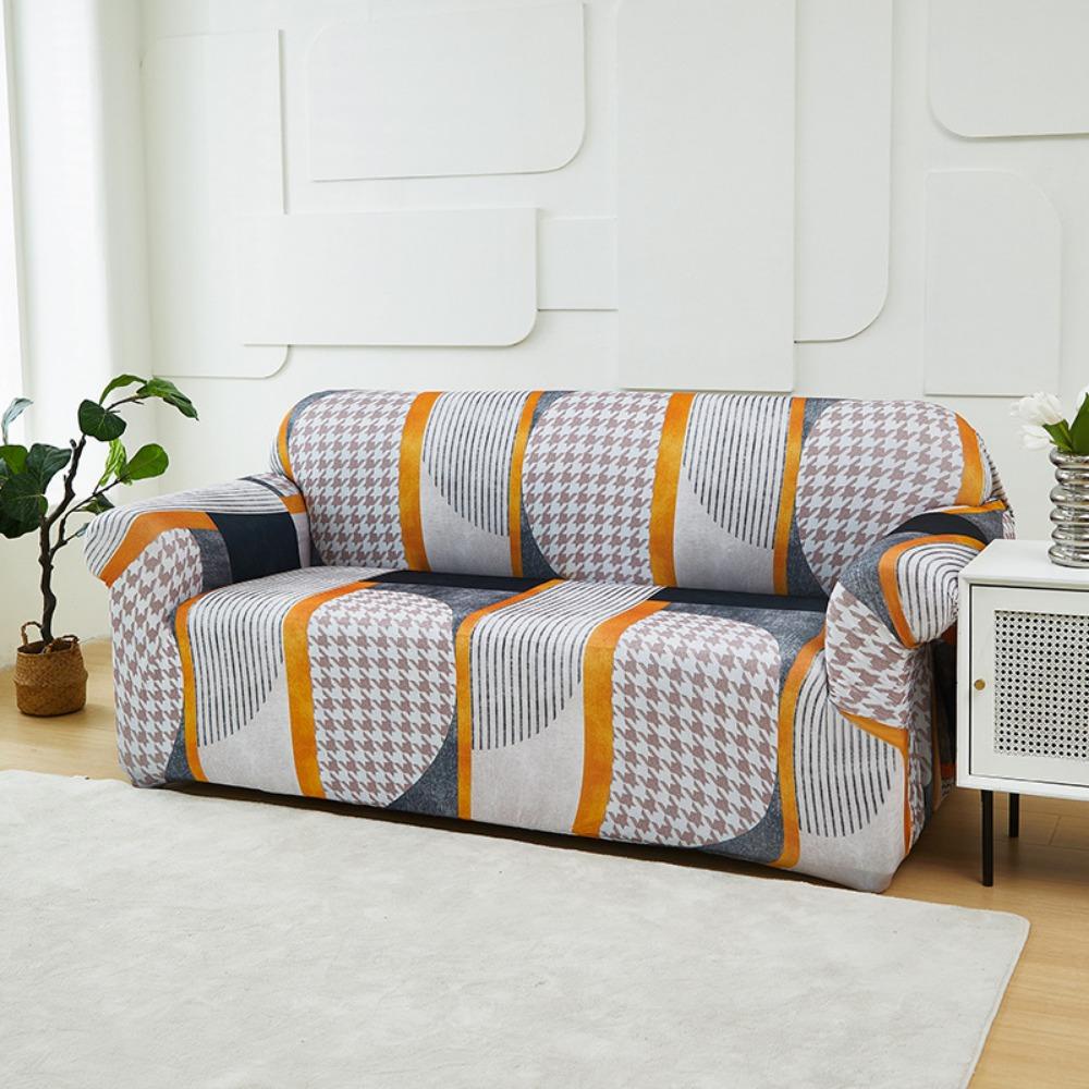 Stretch Sofaschutz Vollbezug Rutschfest mit Kissenbezug für Vintage Sessel Elastischer Couchbezug