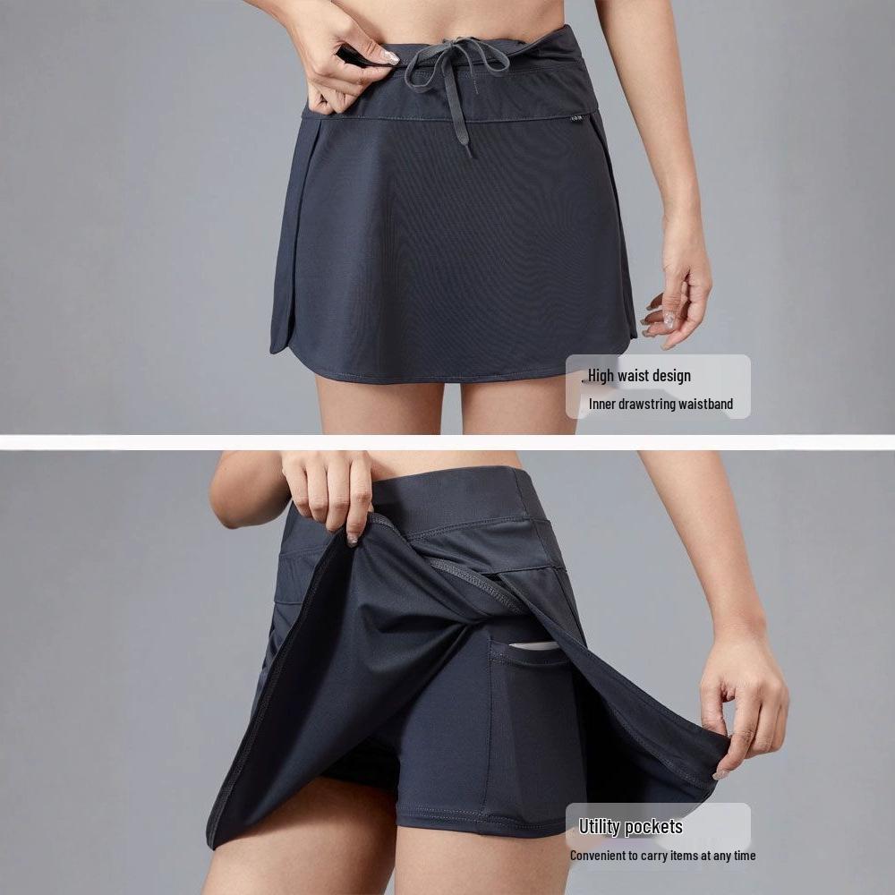 Quick-Dry Tennis & Badminton Skort - Sporty, Anti-Exposure, Two-Piece Design