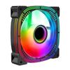 AGB 12cm RGB Temperature-Controlled Chassis Fan, Large 4-Pin, White/Black, Synchronous Cooling