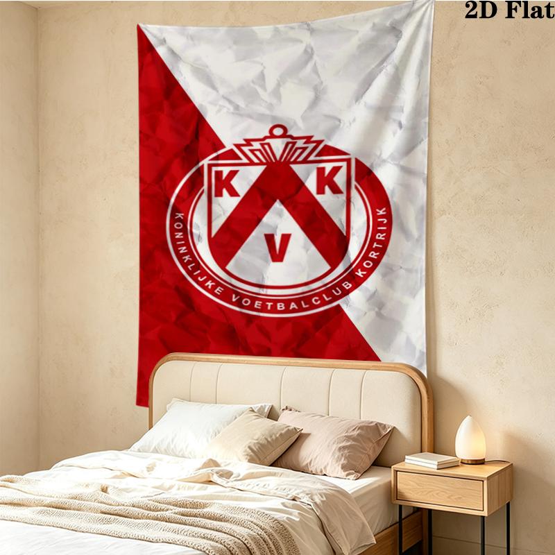 KV Kortrijk Wall Tapestry Aesthetic Wall Hanging Printed Fabric Blanket Decorative Tapestries for Bedroom Living Room Home Decor