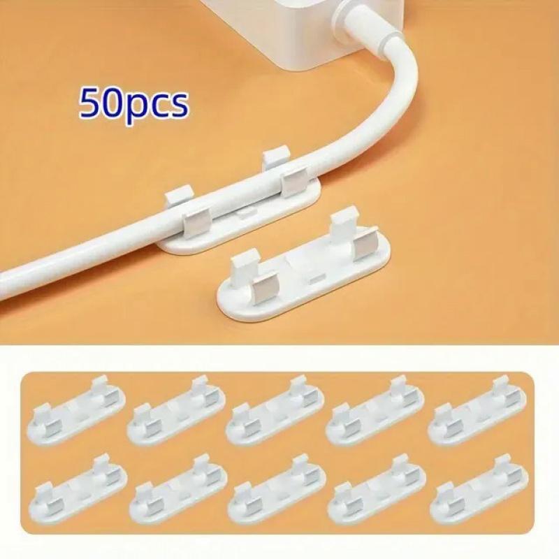 11/11pcs Wire Fixer Wire Organizer Line Card Data Cable Buckle Wall Nail-Free Storage Office Storage Organizer