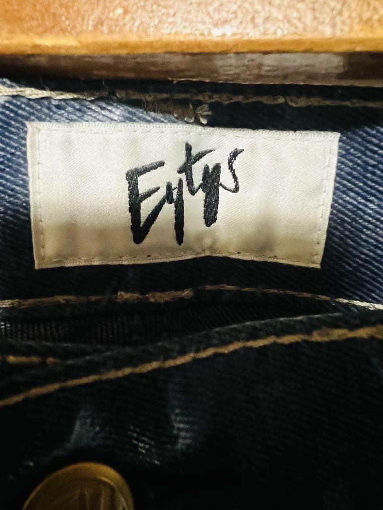 [USED] Eytys Cypress Coated Denim Pants, Dark Blue, Rare.
