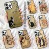 Vintage Japanese Samurai Cat Tattoo Cat Magnetic Soft Phone Case for iPhone 16 Promax 15 Pro 13 14 Plus 11 12 Mini MagSafe Coque
