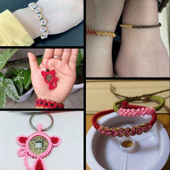 1 Rolle Nylon gewachste Bastelkordel Atmungsaktiv Klare Textur Traumfänger Gewachste Fadenkordel zum Nähen