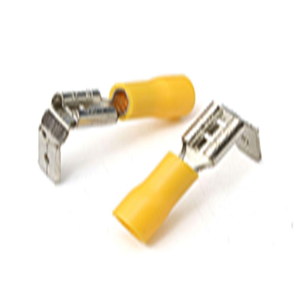 50pcs Female Male 6.3mm Piggyback Insulated Crimp Spade Terminal Wire Cable Connector
