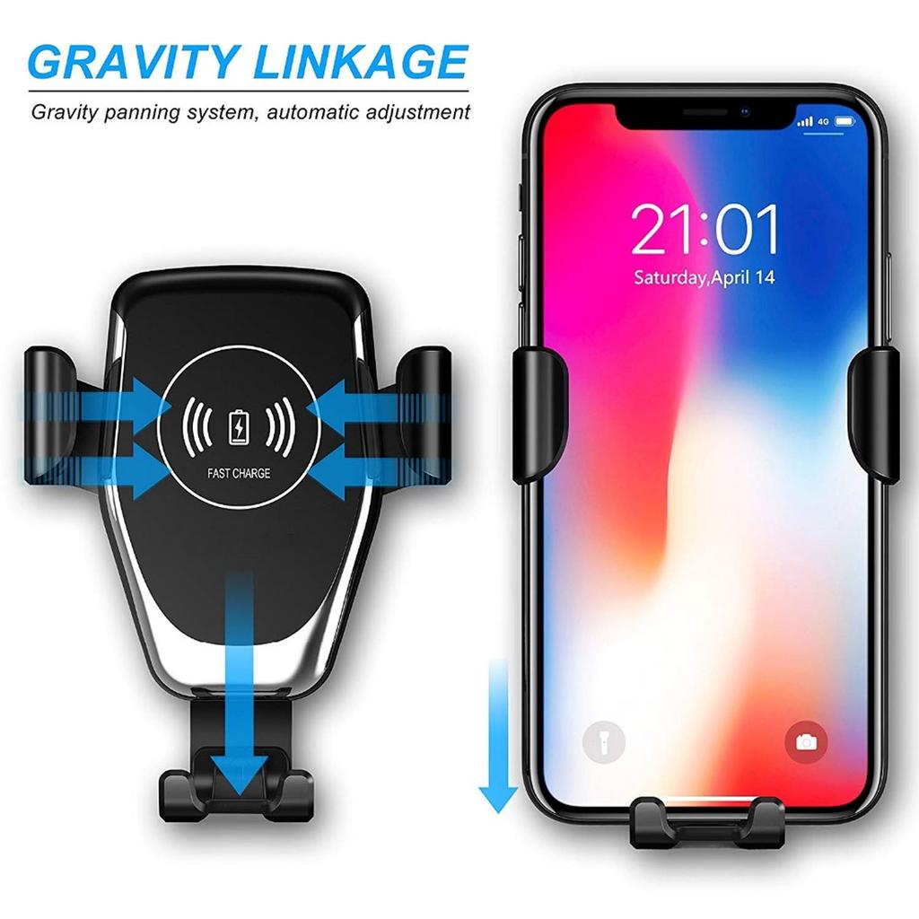 Wireless Car Charger 30W Fast Charging Auto-Clamping Wireless Car Charger Phone Mount Car Air Vent Phone Holder Reusable Air