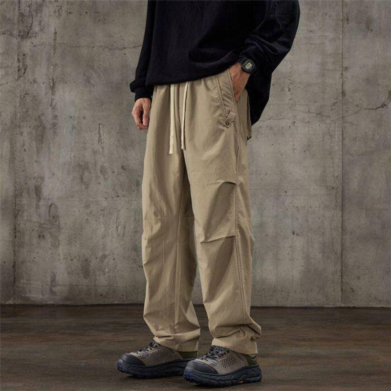Men's Outdoor Hiking Pants, Spring and Autumn, Loose Fit, Breathable, Wide-Leg, Functional, Trendy Casual Pants