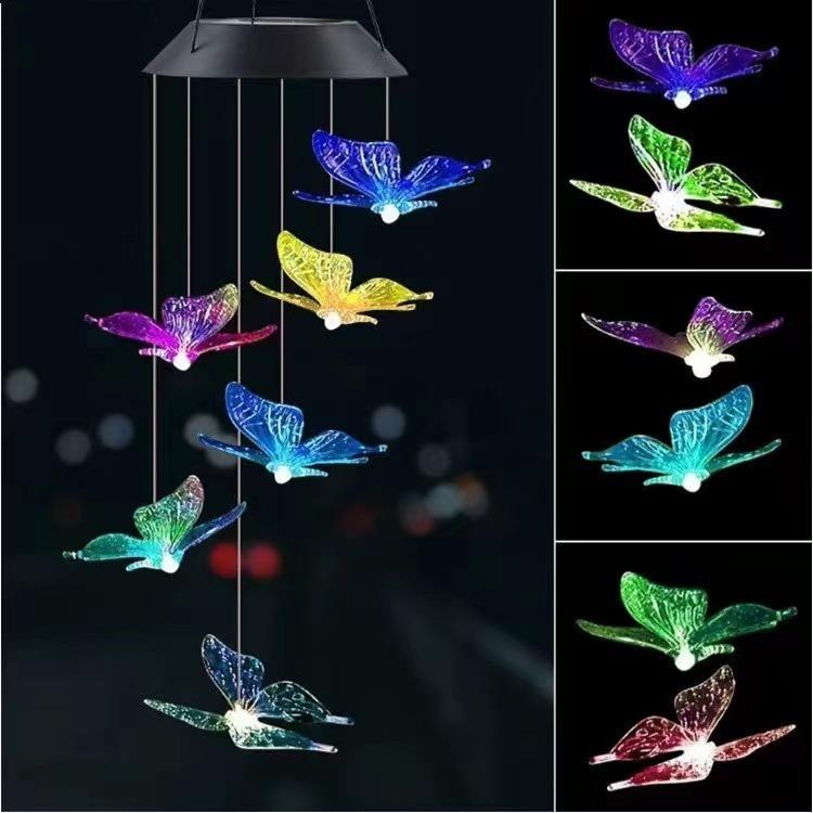 Butterfly Solar Garden Lights: Colorful, Waterproof, Hanging LED String Lights for Outdoor Decor and Holidays