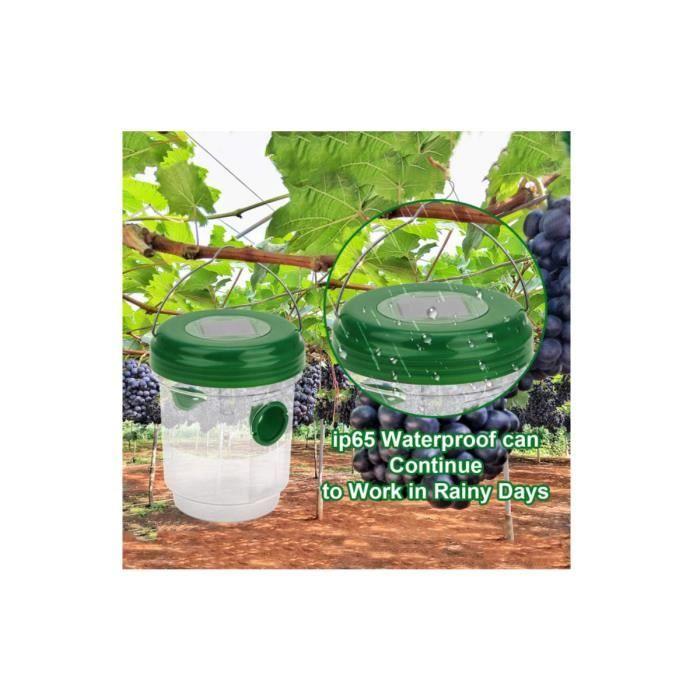 2 Pieces Solar Wasp Trap with LED Light, Insect Traps, Insect Catcher Trap In Honey Bees Hornets Mosquitoes