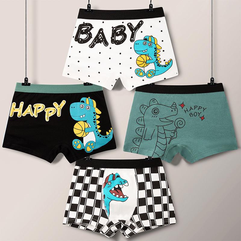 Boys' Boxer Briefs Boys' Toddler Personalized Printed Durable and Not Easily Deformed Underwear Truck Shorts Soft Cotton Cute Children's Underwear