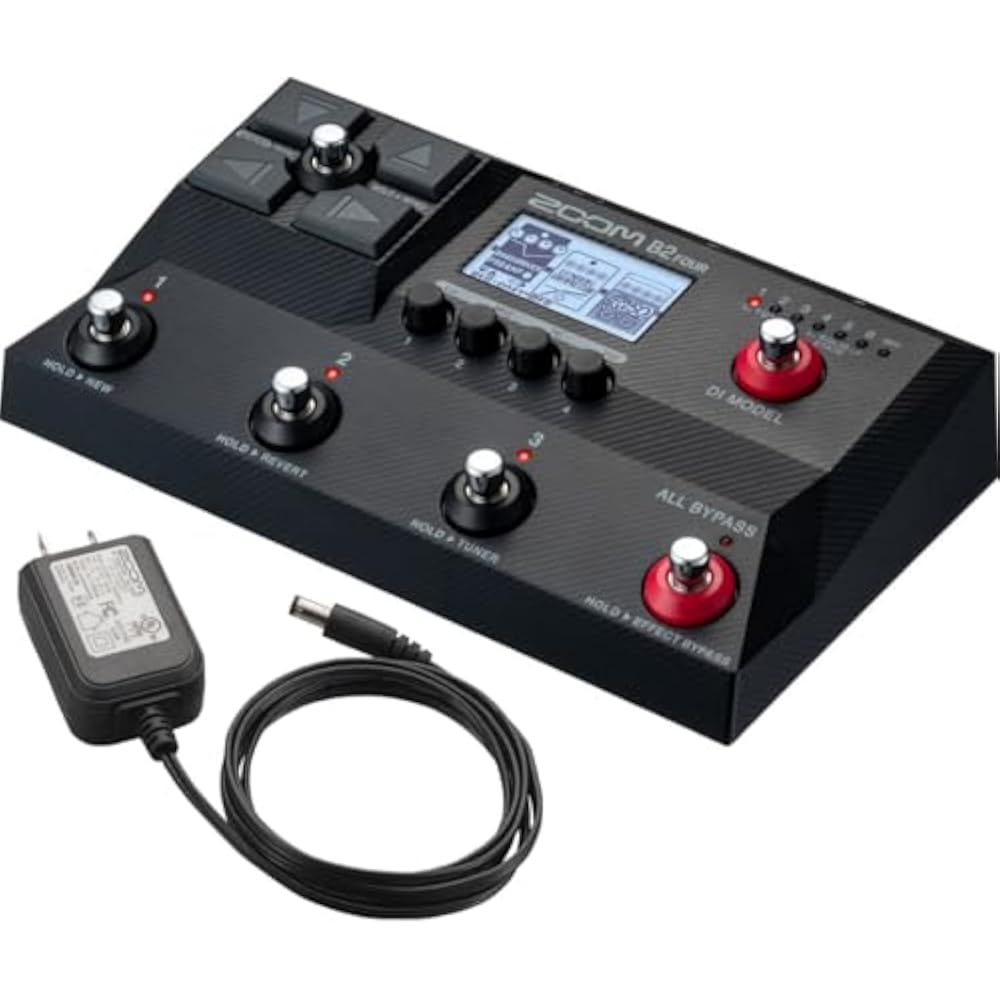 

ZOOM Bass Multi Effector B2 FOUR IR Equipped 11 Preamp Model 82 Bass Effect USB Audio Interface B...