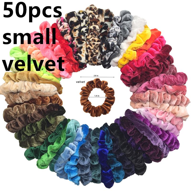 

50/40/30 шт./10 шт. Резинки для волос для женщин, девочек, плюшевые, эластичные, резинки, рождественские, аксессуары Санты, пушистые, из искусственного меха, сатиновые