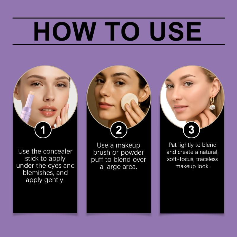 Concealer Contour Stick Waterproof,For Covers Skin Acne Scarring Flaw Sweat-Proof Nature Contouring Cosmetic Face Makeup Tool
