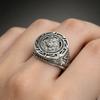 CopperRing Retro Wolf Totem Thai CopperRing Warrior Wolf Head Men's Ring