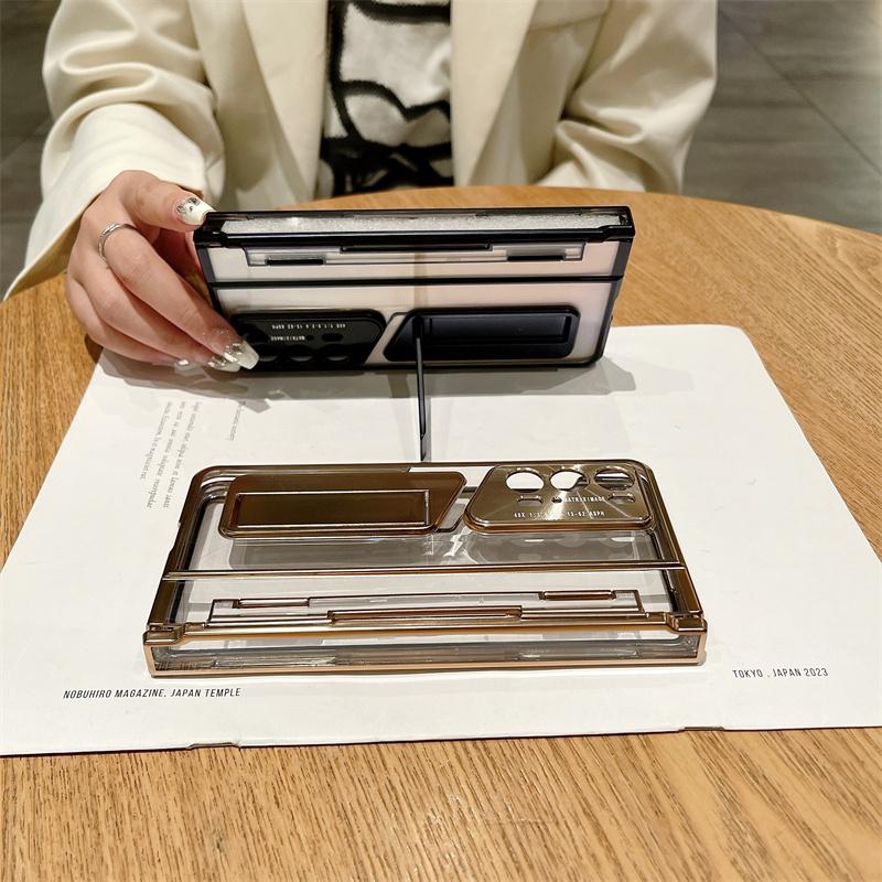 Pro Honor Magic V2/V2 RSR Porsche Design Průhledné pouzdro Stojánek Tvrdý PC kryt na telefon