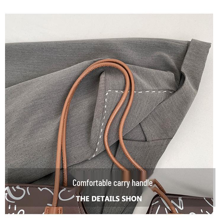 Autumn 2025 Women's Trendy Crossbody Shoulder Tote Bag - Large Capacity & Stylish Design