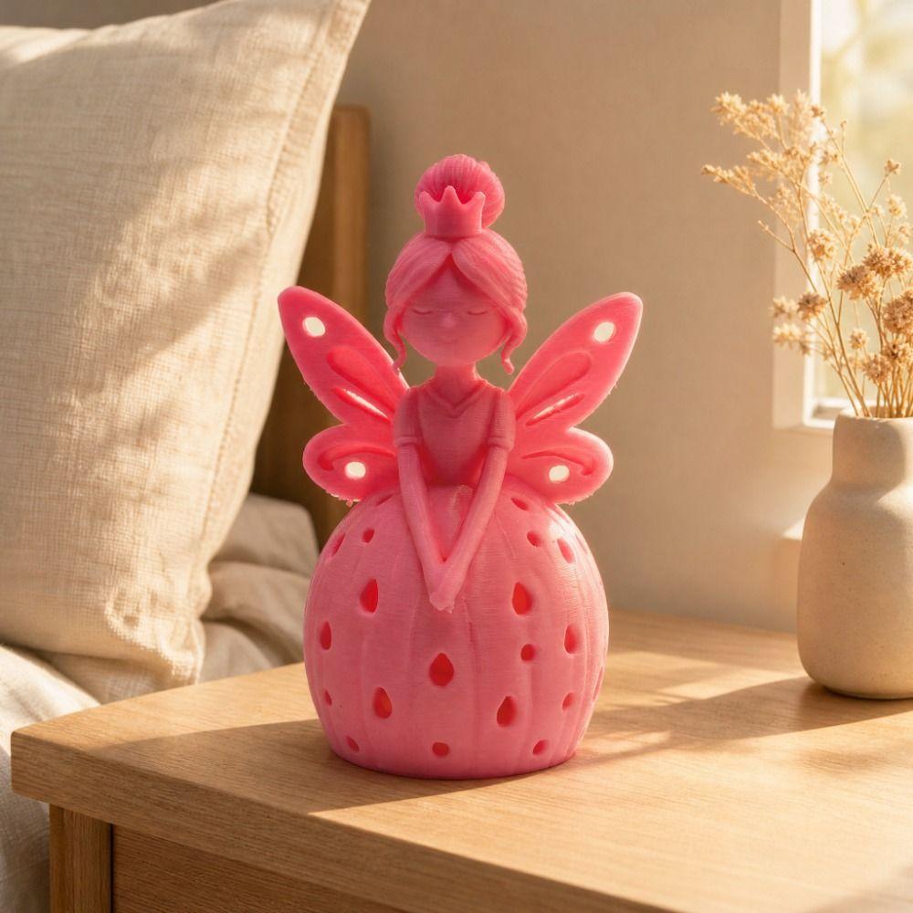 Hollow-out Fairy Girl Figurine Ornaments Desktop Ornaments Cute Fairy Candlestick Desk