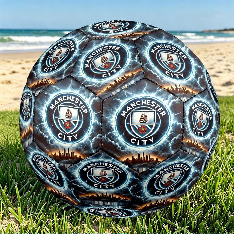 Manchester Football FC Druck Größe 5 Fußball, PU Abriebfester Fußball für Spieltraining und tägliches Üben, Geburtstagsgeschenk für Fußballfans