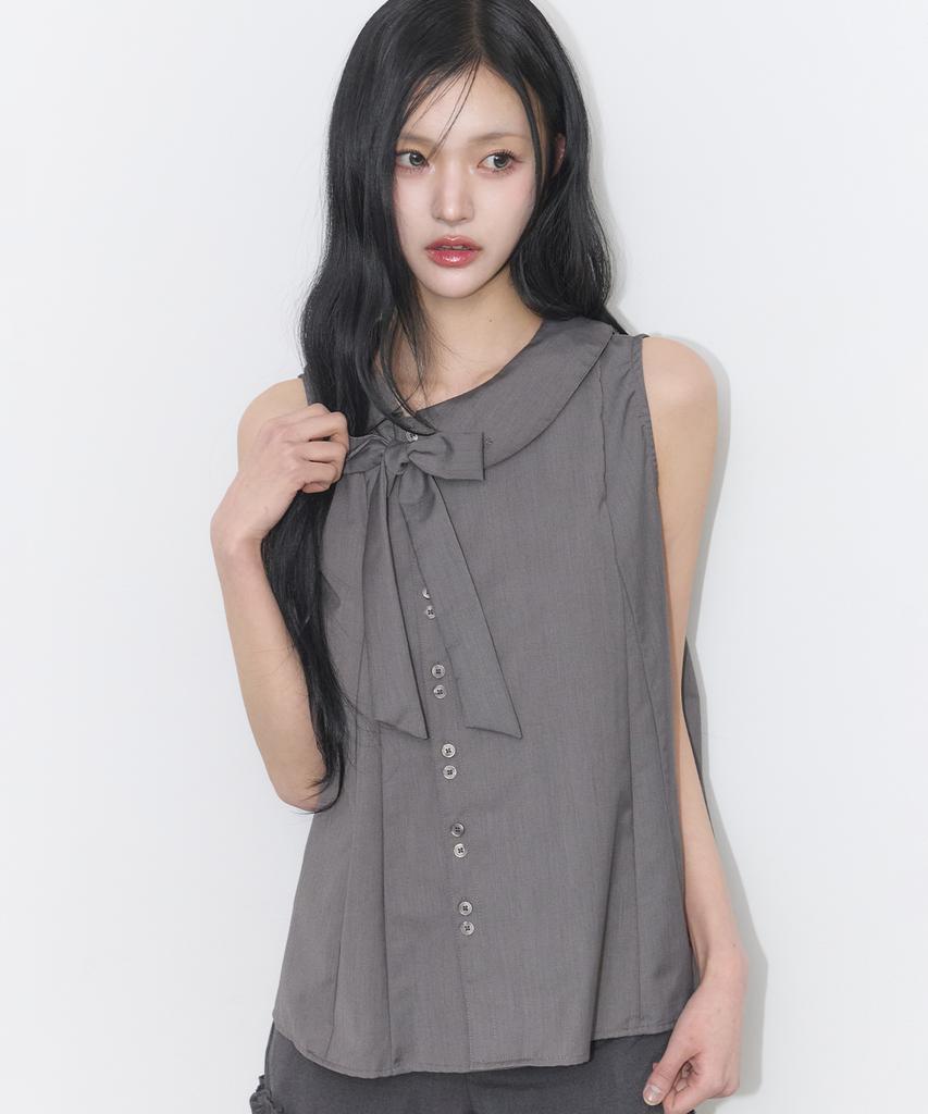 ILLIGO Rope Flare Blouse Charcoal