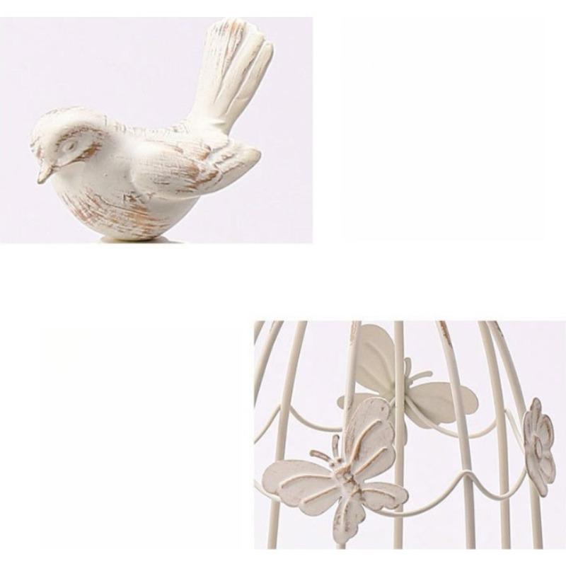 Creative European-Style Metal Birdcage Candle Holder Dining Table Decor Elegant Home Interior Decorative Tabletop Centerpiece