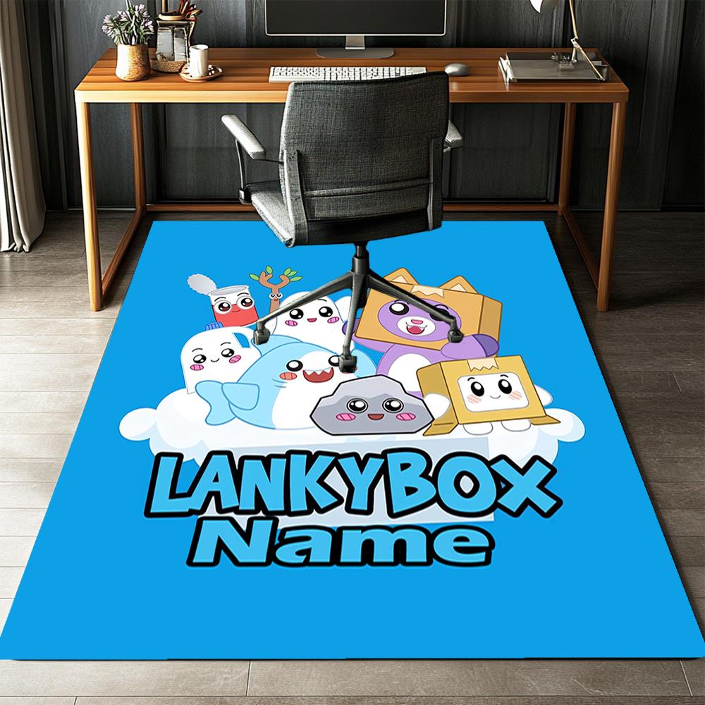 Kober s potiskem LankyBox na míru, Koberec pro kancelářskou židli Obývací pokoj Ložnice Kuchyňská místnost Dekorace Dárky.