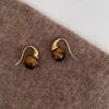 Simple Geometric Frosted Earrings Female Cold Wind Temperament Earring Buckle Niche Hundred with Earrings Affordable Dainty Earrings Daily Wear