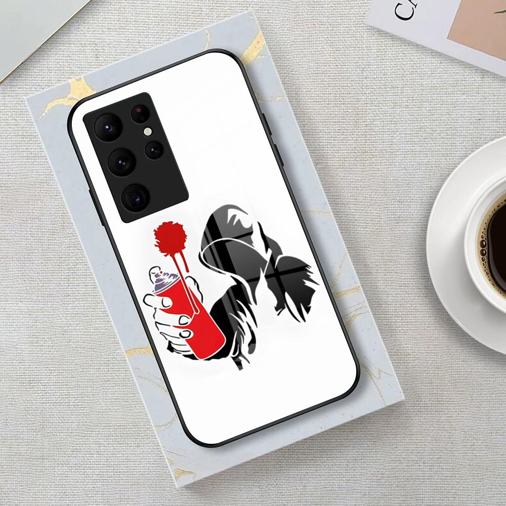 Street Art B-Banksy Graffiti Phone Case For Samsung S26 S25 Edge Ultra 23 22 21 20 Ultra Plus S24 Fe Glass Cover
