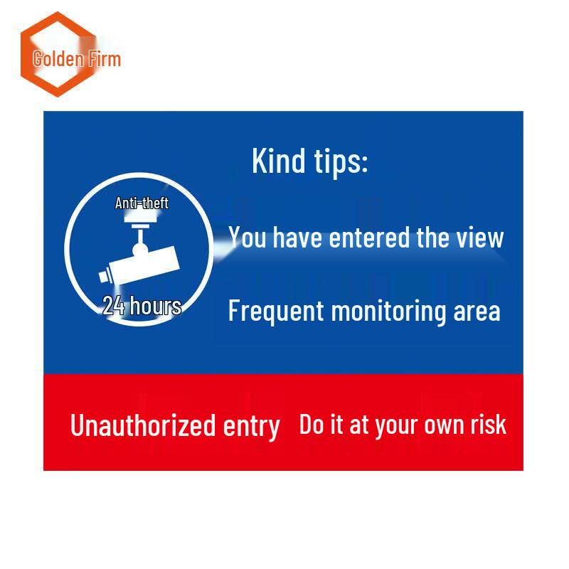 Aluminum Video Surveillance Warning Sign 30x40cm