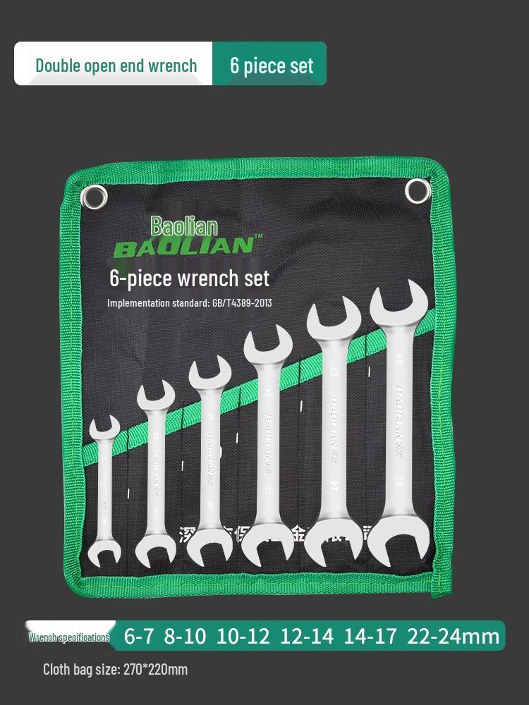 Doppelkopf-Maulschlüssel-Set - Polierte Oberfläche, Kleines Werkzeugset für Zuhause, 8-10mm Steckschlüssel-Helfer