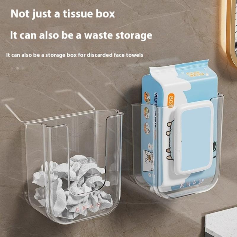Pojemnik na chusteczki nawilżane z łatwym montażem, duża pojemność, organizery PET do domu, kuchni, łazienki