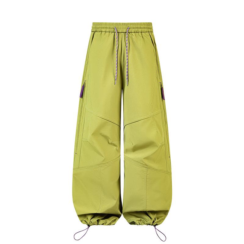 Outdoor Soft Shell Charge Pants Women's Men's Autumn Mountain Functional Wind Mountaineering Sweatpants Side Zipper Wide Leg Casual Pants