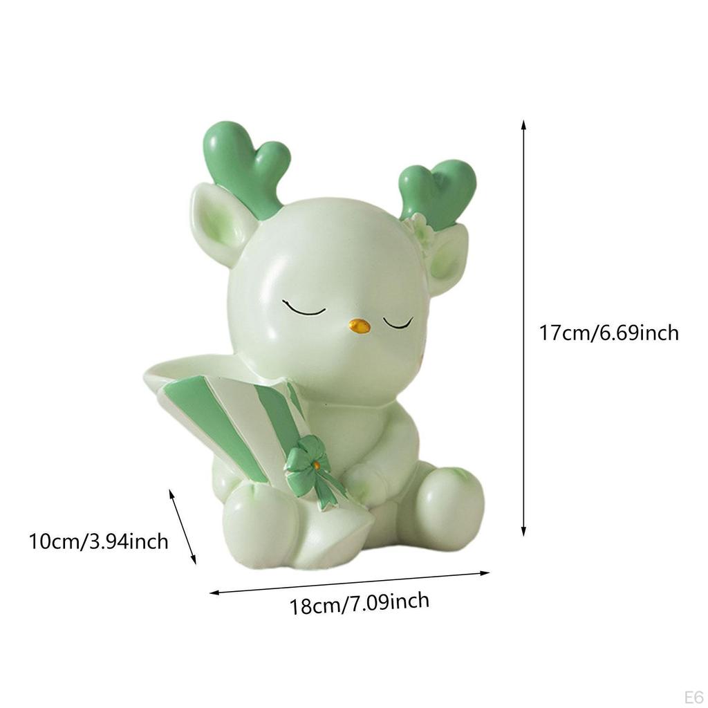 Cartoon Hirsch Statue Schreibtisch Ornament, Harz Skulptur Figur Blumenarrangement für Balkon