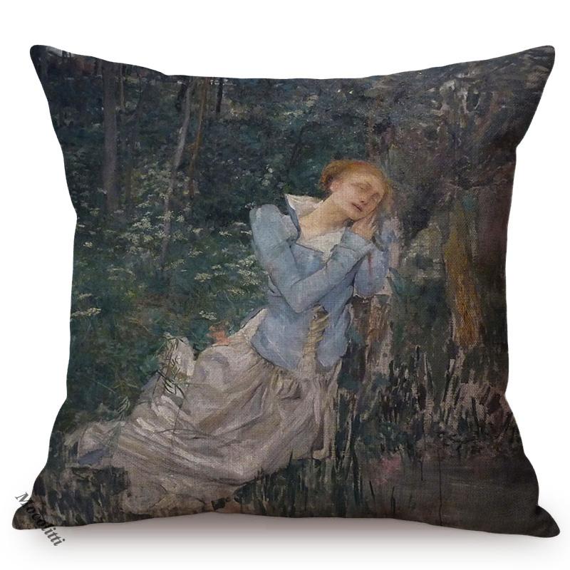 Famous Netherlands Painter Frans Hals Realism Painting Sofa Decorative Cushion Cover Elegant Lady Vintage Portrait Pillow Case