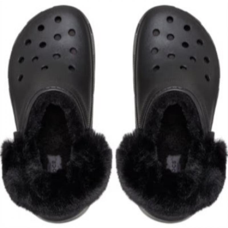 Crocs Classic Platform Fuzz Lined Clog 212854 001