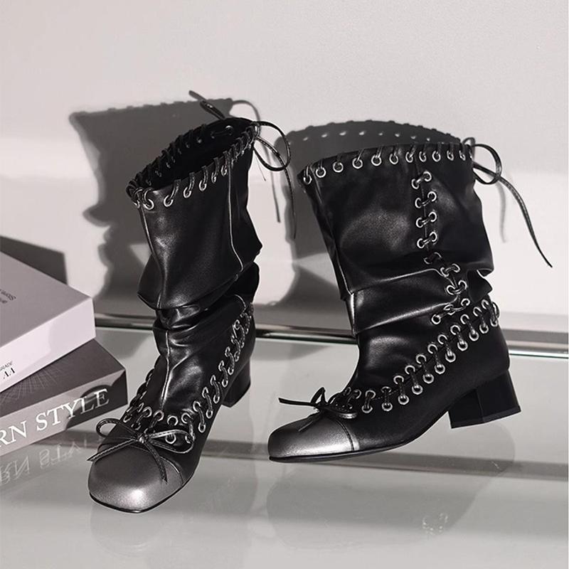 

Новые панк женские ботинки трендовые квадратный носок шнуровка ретро толстая подошва большие ботинки модные красивые мотоциклетная текстура короткие ботинки 42