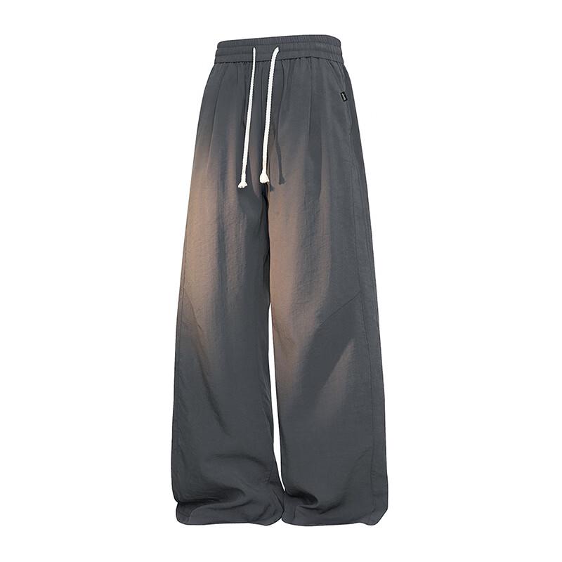 JEEP Men s Ice Silk Quick-Drying Loose Casual Pants 3XL темно-серого