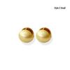 Savi Blogger Silver Brushed Metal Ball Earrings for Cold Wind Temperament