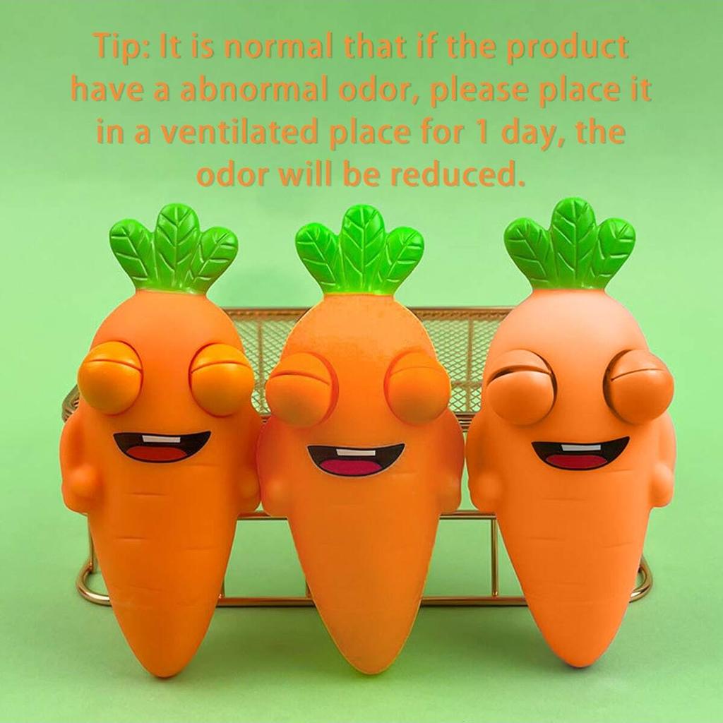 1pc-Super Soft Carrot Pinch Toy - Funny and Soft Interactive Stunning Vegetable Worm Toy - Suitable for Pets to Play and Chew