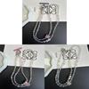 Water Diamond Fox Phone Necklace With Pvc Chain For Fashionable Case Decoration